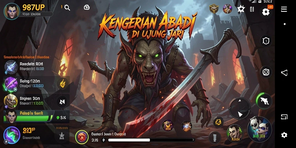 Tampilan gameplay mendebarkan dari 987UP dengan suasana horor yang mencekam.