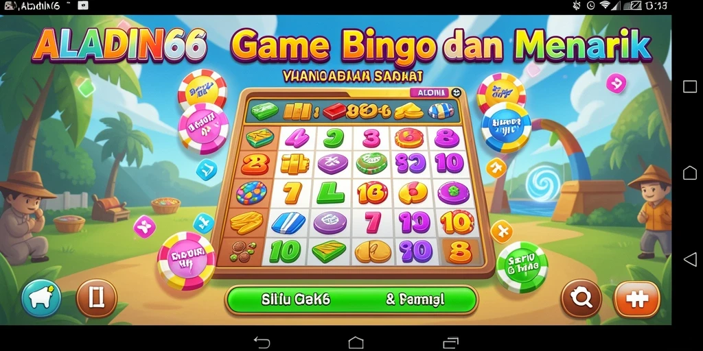 Screenshot gameplay ALADIN66 menampilkan permainan Bingo yang seru dan interaktif.