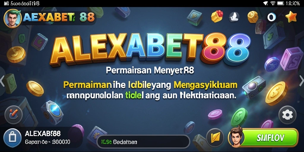 Screenshot ALEXABET88 menampilkan grafik yang cerah dalam permainan Idle.
