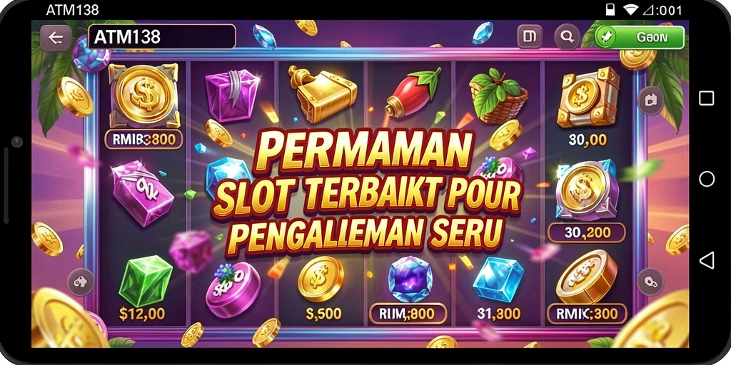Tampilan utama gameplay ATM138 yang menarik dan penuh warna.