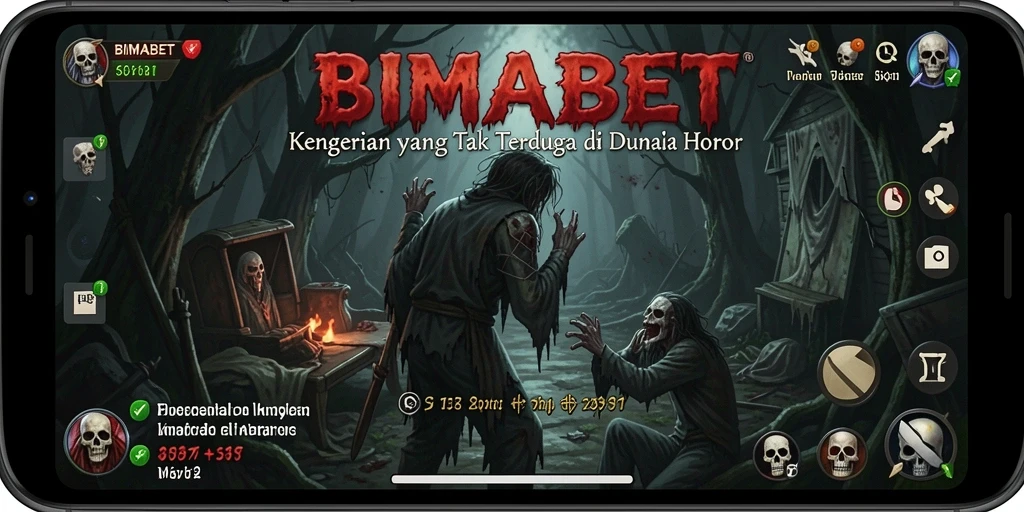 Tampilan gameplay menyeramkan di dalam dunia BIMABET yang mencekam.