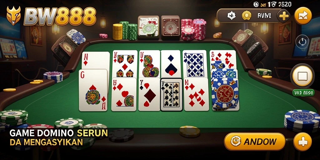 Tampilan seru dan menantang dari gameplay Domino BW888.