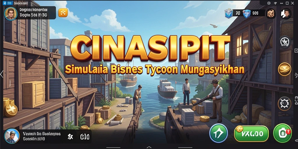 Tampilan gameplay menarik dalam CINASIPIT yang menonjolkan manajemen bisnis.
