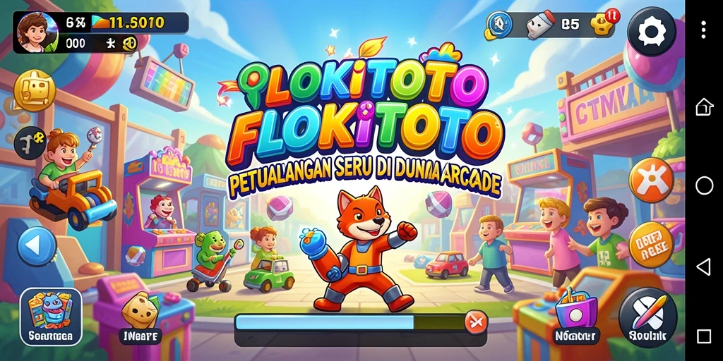 Screenshot gameplay FLOKITOTO menampilkan aksi seru dan grafis menarik.