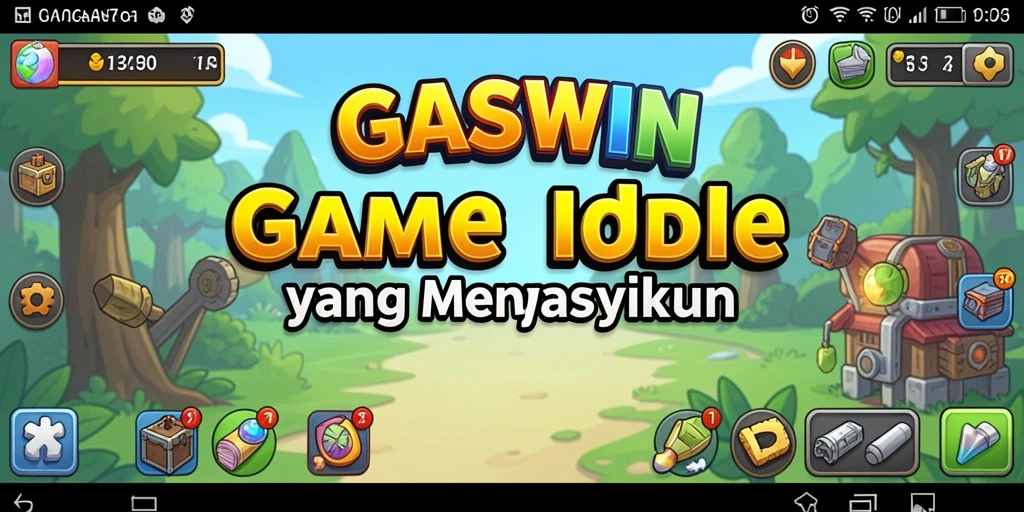 Tampilan gameplay GASWIN menampilkan pengalaman Idle yang seru dan interaktif.