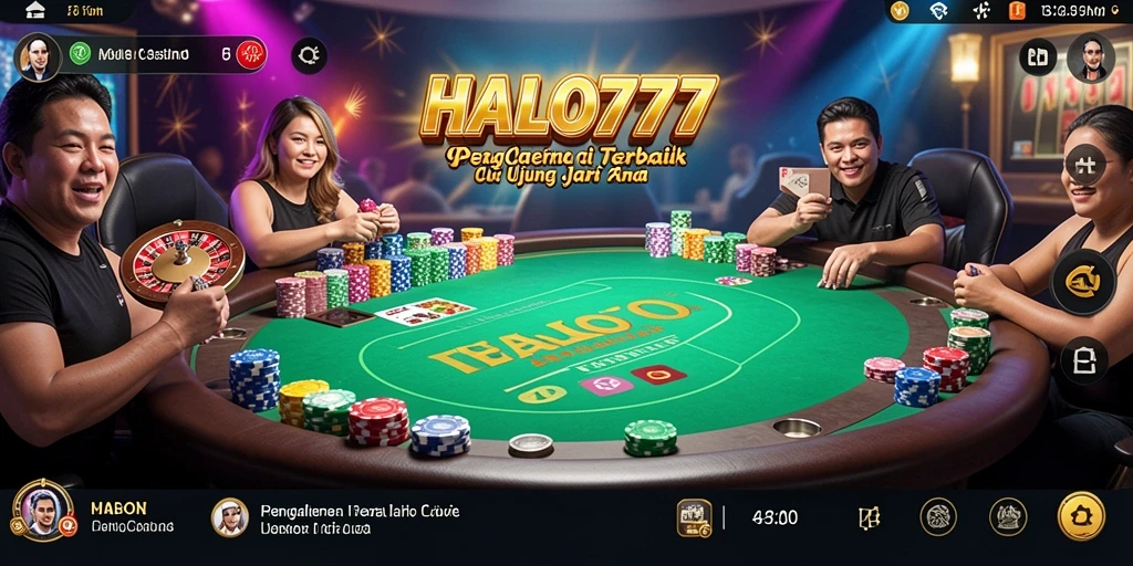 Tampilan gameplay HALO777 dengan dealer live profesional.