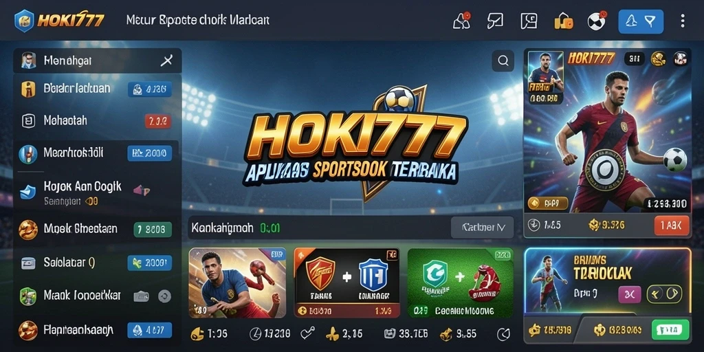 Tampilan screenshot HOKI777 menunjukkan pengalaman taruhan olahraga yang menarik dan interaktif.