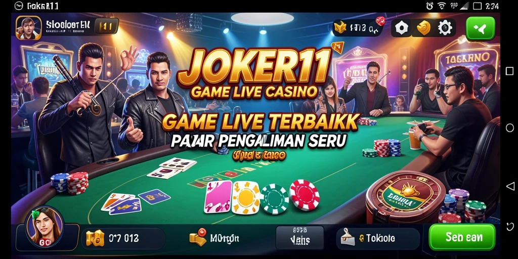 Tampilan gameplay JOKER11 yang seru dan interaktif di Live Casino.