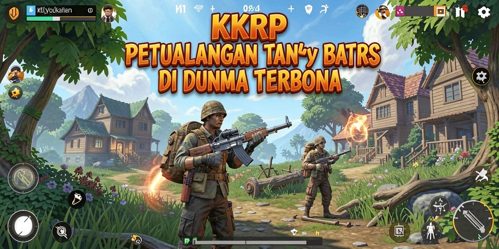 Screenshot gameplay KKRP menampilkan petualangan seru di dunia terbuka yang luas.
