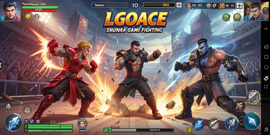 Screenshot gameplay LGOACE menunjukkan aksi pertarungan yang seru dan dinamis.