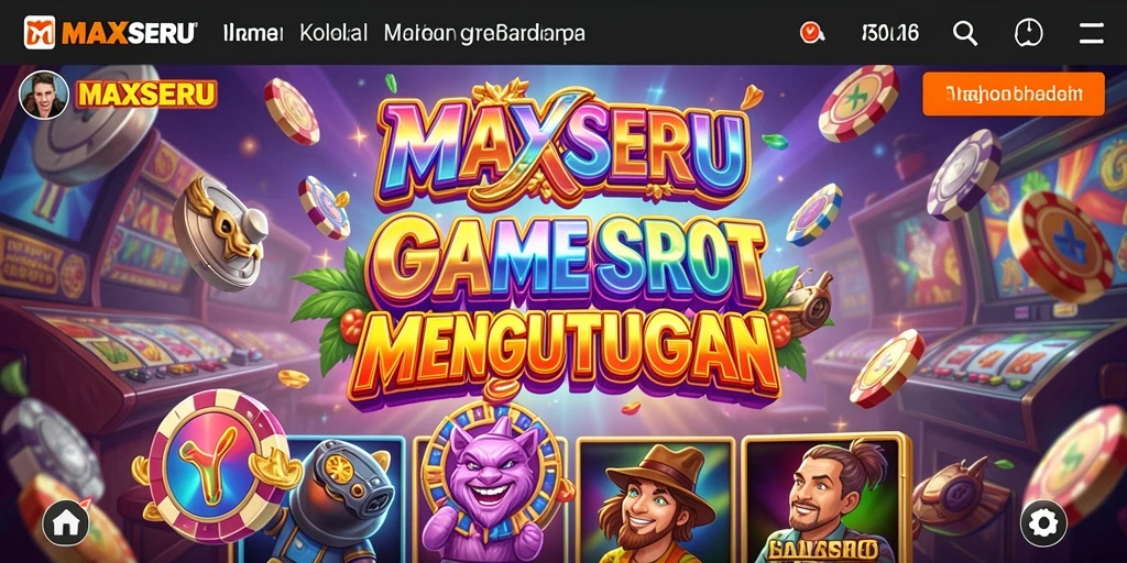 Screenshot gameplay MAXSERU yang menampilkan keseruan permainan slot.