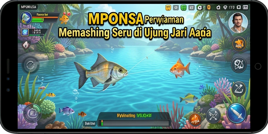 Tangkapan layar MPONUSA menampilkan pengalaman memancing yang mendebarkan.