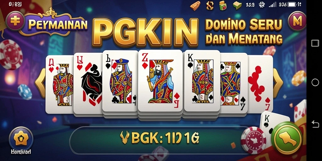 Screenshot gameplay Domino PGKING dengan antarmuka yang menarik.