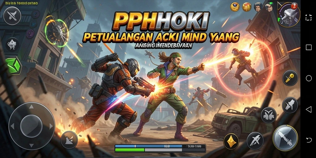 Tampilan gameplay mendebarkan dari PPHOKI saat bertarung.