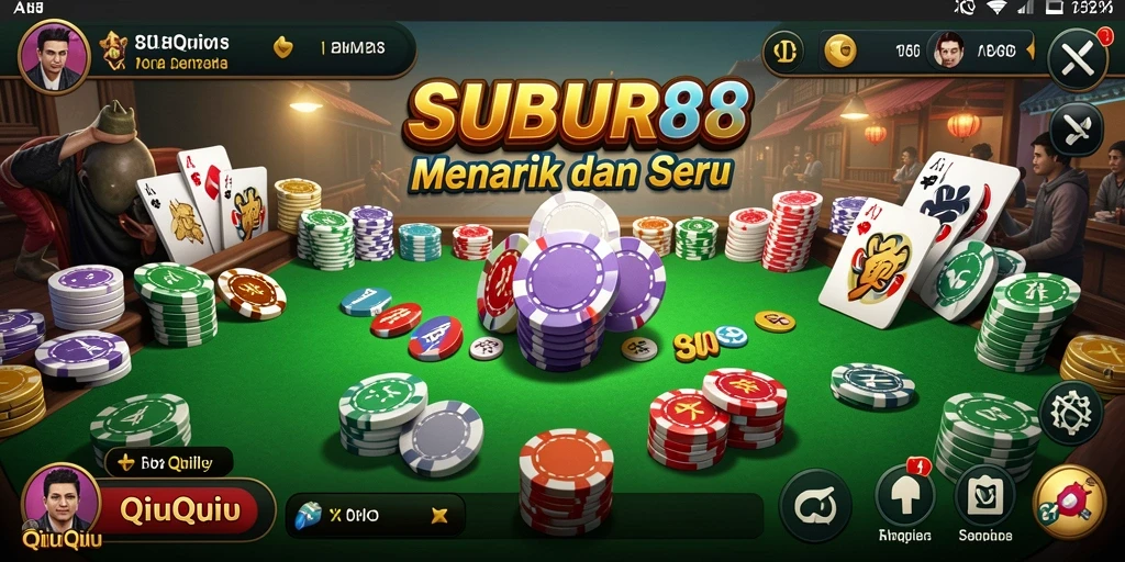 Tampilan gameplay QiuQiu yang seru dan menarik.