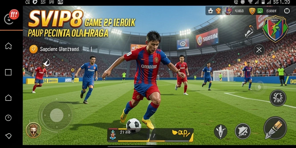 Menampilkan gameplay seru di lapangan sepak bola